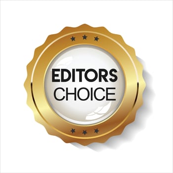 Golden editors choice badge on white background vector