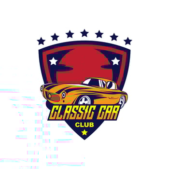 Classic muscle car vector labels