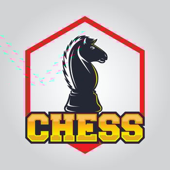 Chess logo template vector