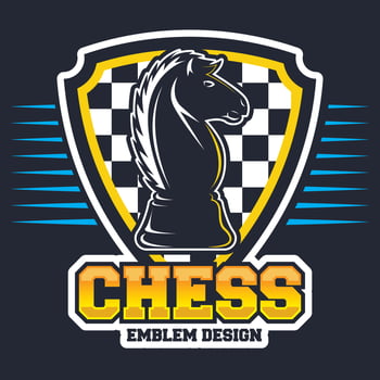 Chess logo template vector