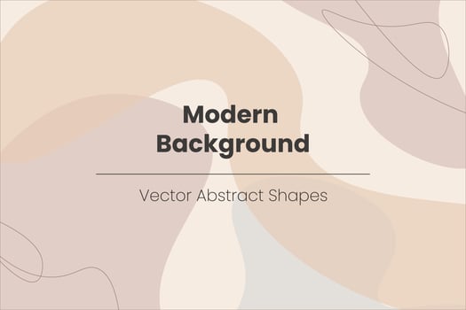 Fashion stylish templates with organic abstract shapes and line in nude pastel colors. Neutral background in minimalist style. Contemporary vector Illustration