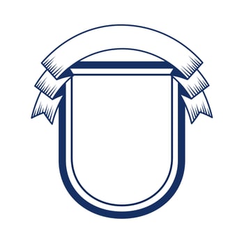 shield and ribbon vector