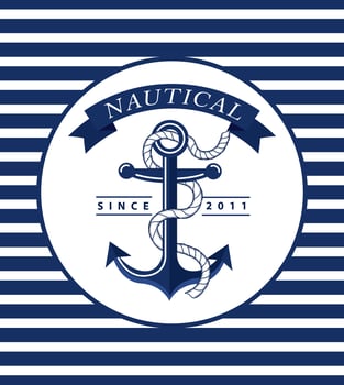 anchor nautical emblem vector