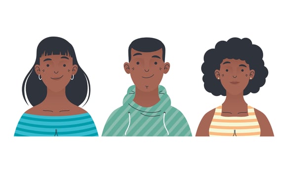 afro people group vector
