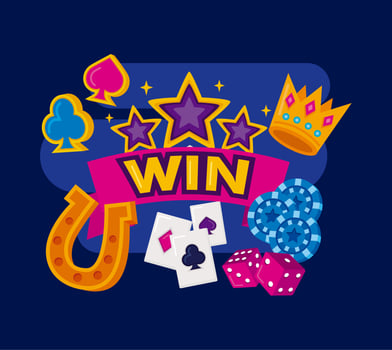 bundle of slots casino set icons vector