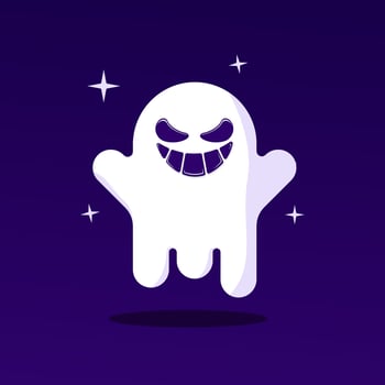 scary face halloween ghost vector
