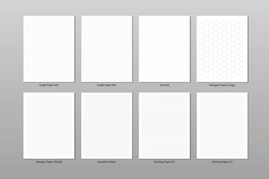 Blank notebook paper template set vector