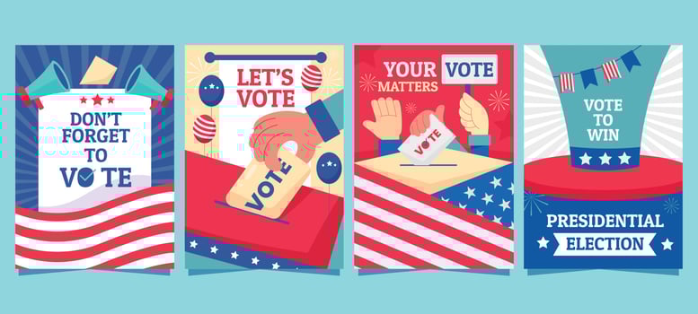 US General Election Card vector