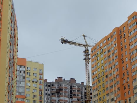 New buildings are being built residential buildings photo