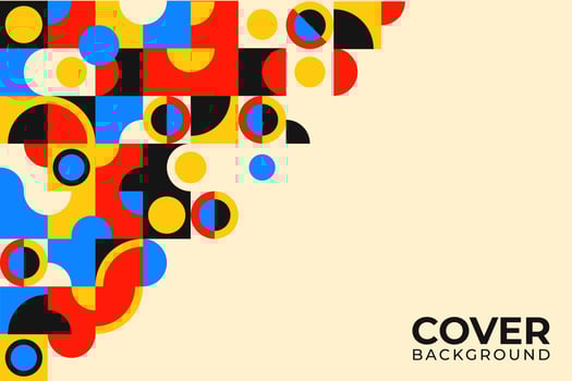 Colorful  mosaic neo geometric cover background vector