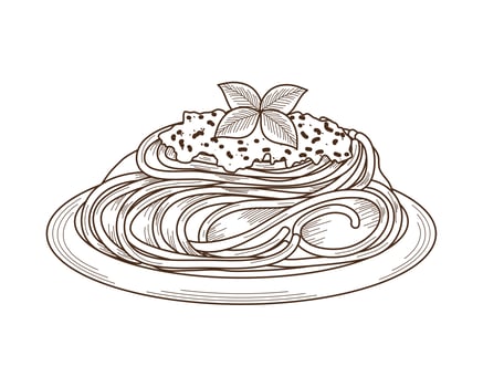 spaghetti and parmesan cheese vector