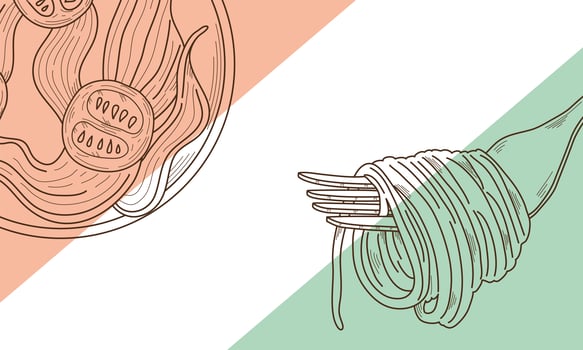 italian pasta menu vector
