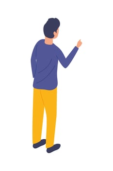 young man standing vector