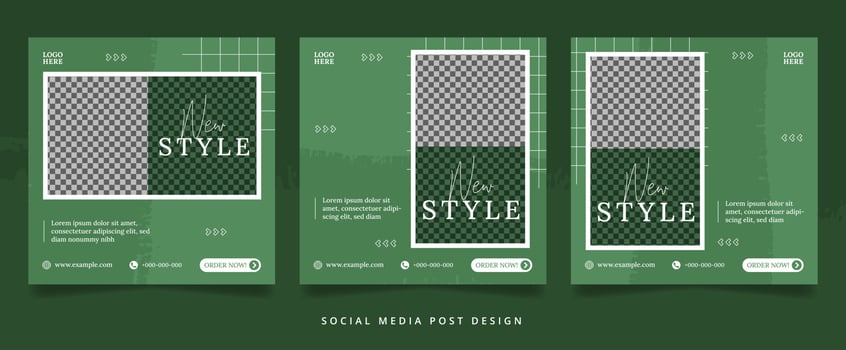 Abstract Green Fashion Flyer or Social Media Banner vector