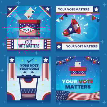 US Election Social Media Post vector