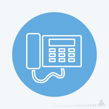 Vector Graphic of Phone - Blue Monochrome Style