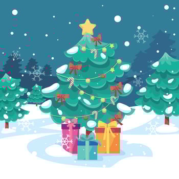 Christmas Tree Background vector