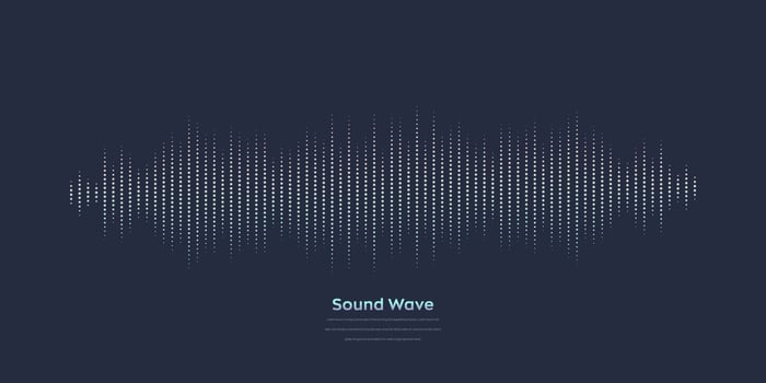 Vector sound wave. Abstract colorful digital equalizer. Audio wave graph of frequency and spectrum vector illustration on dark background.