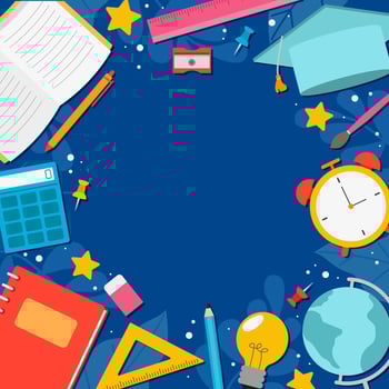 Teacher's Day Background Template with School Elements vector