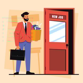 New Career Path for Office Worker vector