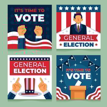General United States Election Social Media Template vector