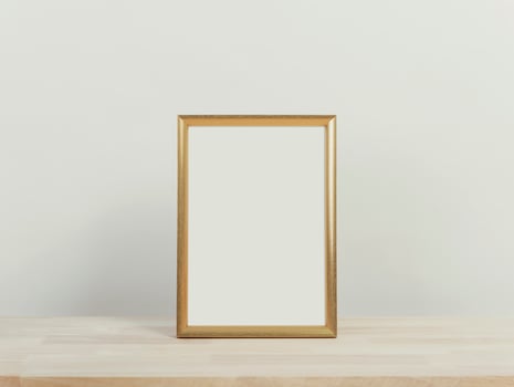Christmas holiday greeting frame design mockup on wood table. photo