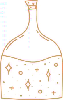Esoteric mystical magic potion jar vector