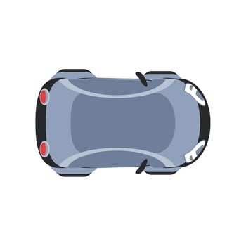 top view hybrid electric car transport vector