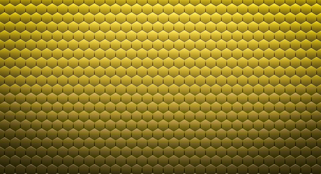 Abstract golden hexagonal background or texture. 3d rendering photo