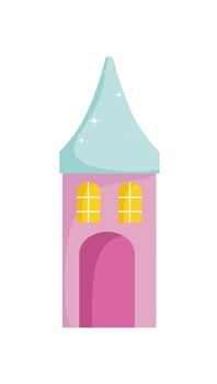 cartoon tower castle vector