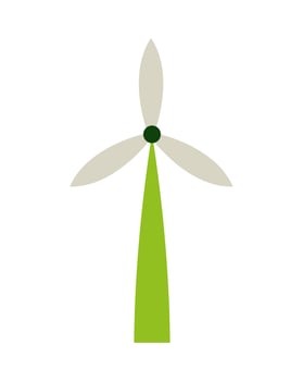 green energy wind turbine vector