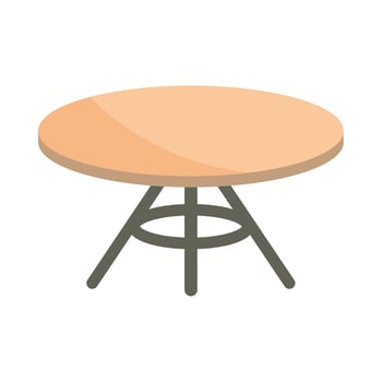 round table furniture vector