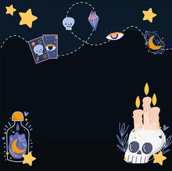 skull candles magic vector