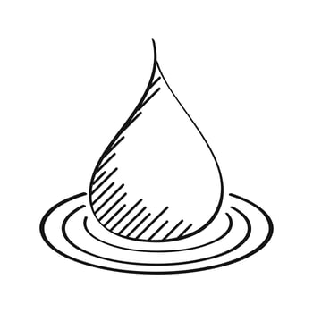 drop water hand drawn vector