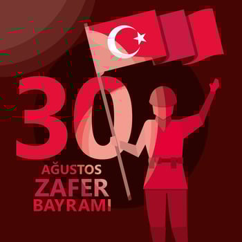 zafer bayrami celebration vector