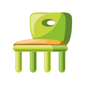 green chair furniture vector