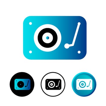 Abstract Turntable Icon Illustration vector