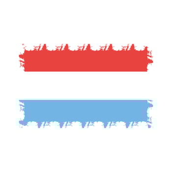 Luxembourg flag vector with watercolor brush style