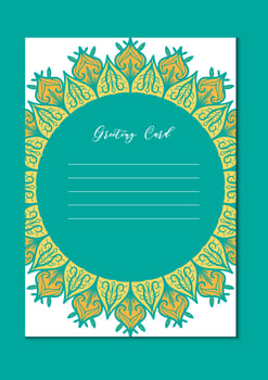 Mandala vintage template card vector
