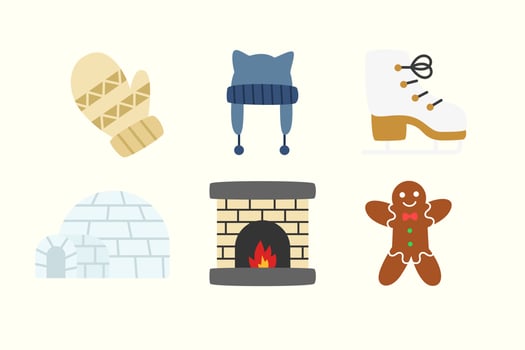 Winter Vector Icon Illustration for Winter Season Collection