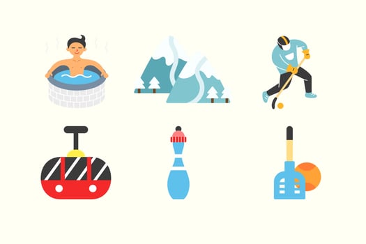 Winter Vector Icon Illustration for Winter Season Collection
