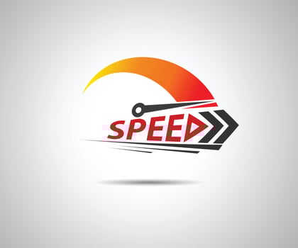 Speed. Logo racing event. Speedometer vector