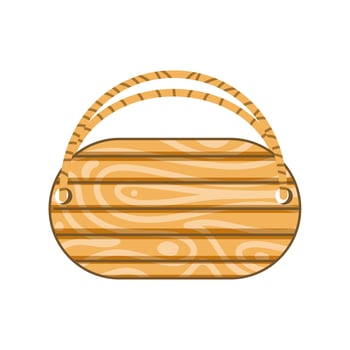 wooden sign oval vector