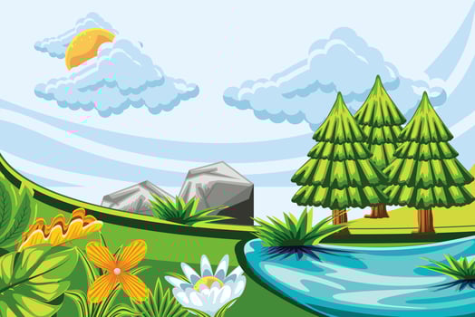forest nature scene vector