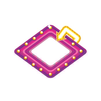 lights frame arrow vector