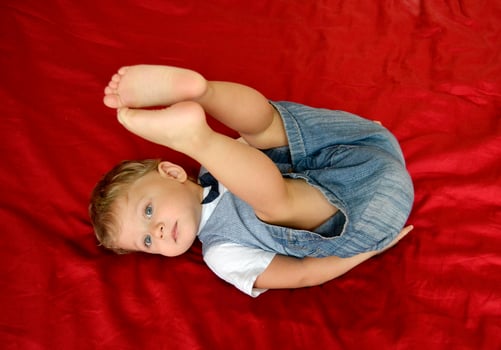 Beautiful baby boy with child face posing photographer photo