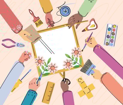 diy art crafts class vector