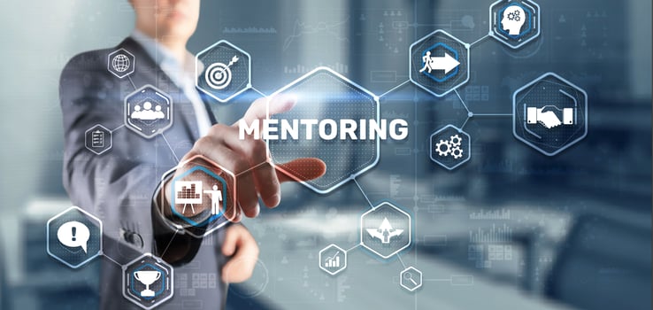 Mentoring Motivation Coaching Career Business Technology concept photo
