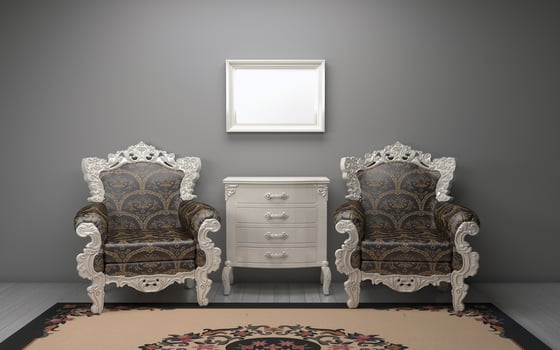 3D Realistic Mockup of living room Interior photo