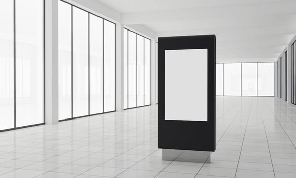 Totem and Kiosk Digital Signage 3d Rendered photo